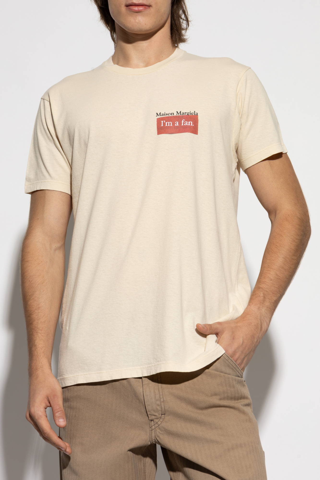 Tシャツ・カットソー MAISON MARGIELA Men T-shirt Beige S50GC0716S24567 104 MAISON MARGIELA: T-shirt men - Beige | Maison Margiela t